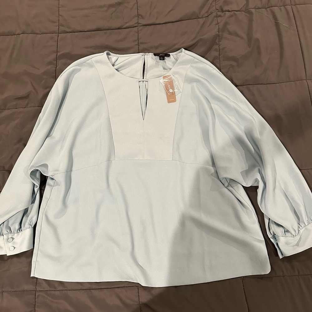 J Crew light blue dress top with tags size XL